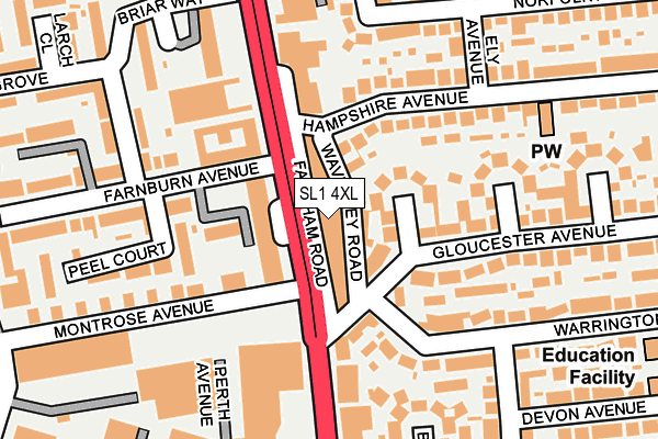 SL1 4XL map - OS OpenMap – Local (Ordnance Survey)
