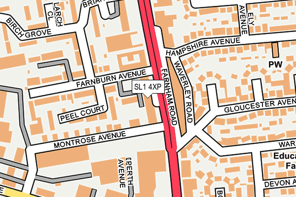 SL1 4XP map - OS OpenMap – Local (Ordnance Survey)