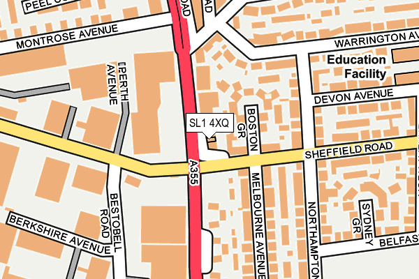 SL1 4XQ map - OS OpenMap – Local (Ordnance Survey)