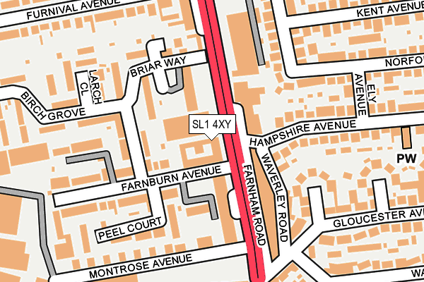 SL1 4XY map - OS OpenMap – Local (Ordnance Survey)