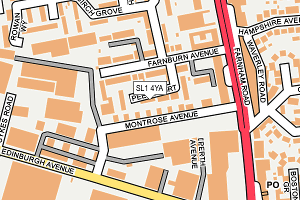 SL1 4YA map - OS OpenMap – Local (Ordnance Survey)