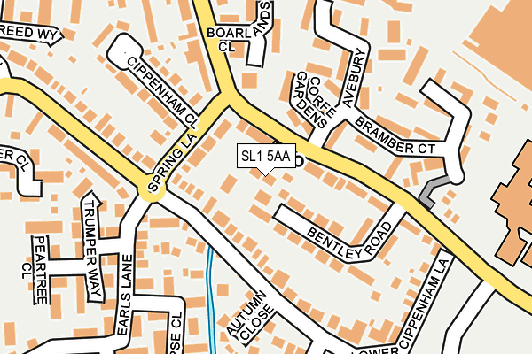 SL1 5AA map - OS OpenMap – Local (Ordnance Survey)