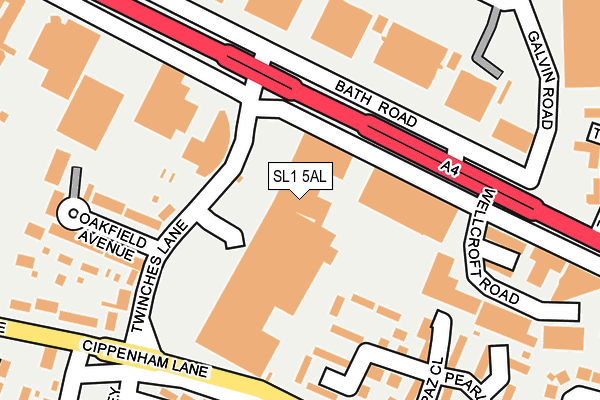 SL1 5AL map - OS OpenMap – Local (Ordnance Survey)