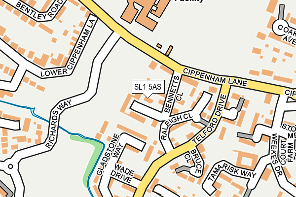 SL1 5AS map - OS OpenMap – Local (Ordnance Survey)