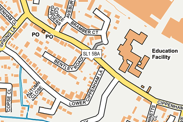 SL1 5BA map - OS OpenMap – Local (Ordnance Survey)