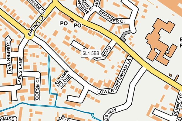SL1 5BB map - OS OpenMap – Local (Ordnance Survey)