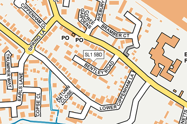SL1 5BD map - OS OpenMap – Local (Ordnance Survey)