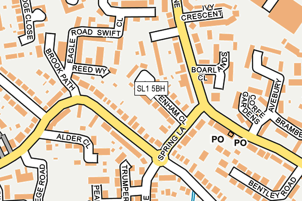 SL1 5BH map - OS OpenMap – Local (Ordnance Survey)