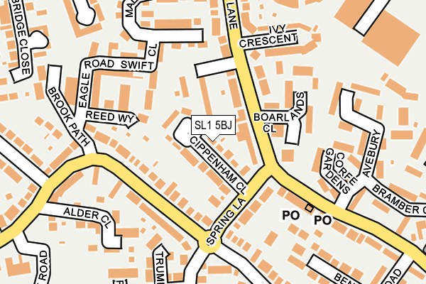 SL1 5BJ map - OS OpenMap – Local (Ordnance Survey)