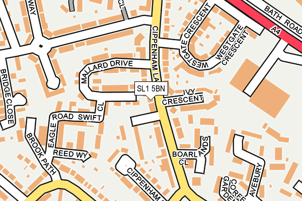 SL1 5BN map - OS OpenMap – Local (Ordnance Survey)