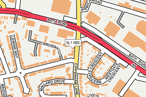 SL1 5BS map - OS OpenMap – Local (Ordnance Survey)