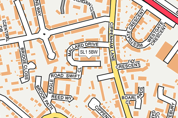 SL1 5BW map - OS OpenMap – Local (Ordnance Survey)