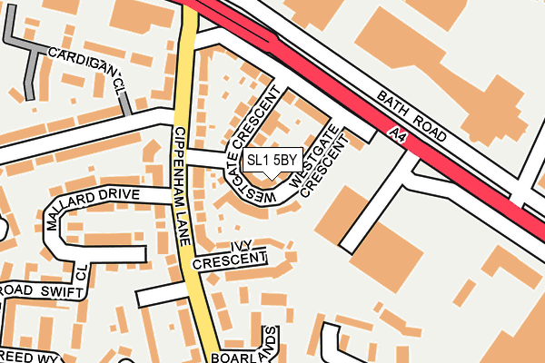 SL1 5BY map - OS OpenMap – Local (Ordnance Survey)