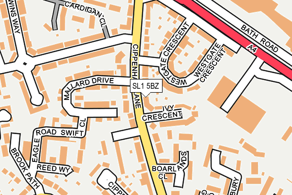 SL1 5BZ map - OS OpenMap – Local (Ordnance Survey)