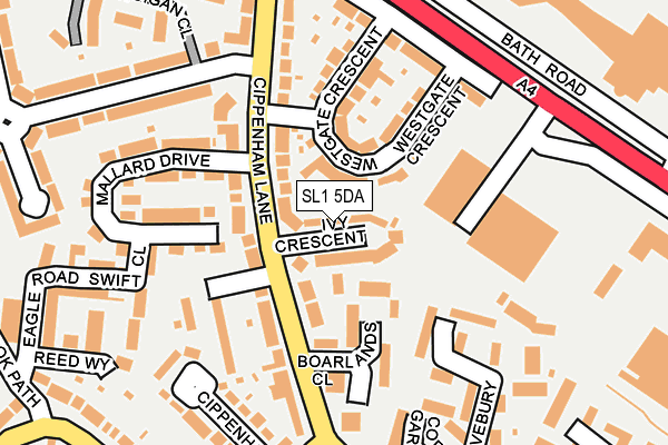 SL1 5DA map - OS OpenMap – Local (Ordnance Survey)