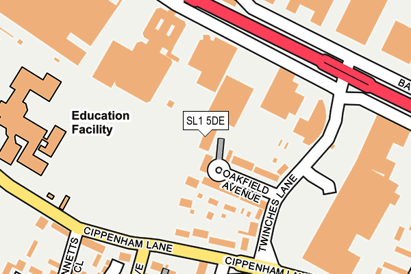 SL1 5DE map - OS OpenMap – Local (Ordnance Survey)