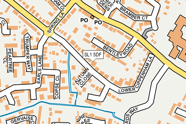SL1 5DF map - OS OpenMap – Local (Ordnance Survey)