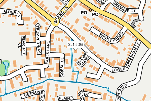 SL1 5DG map - OS OpenMap – Local (Ordnance Survey)