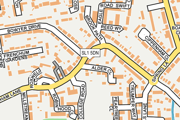 SL1 5DN map - OS OpenMap – Local (Ordnance Survey)