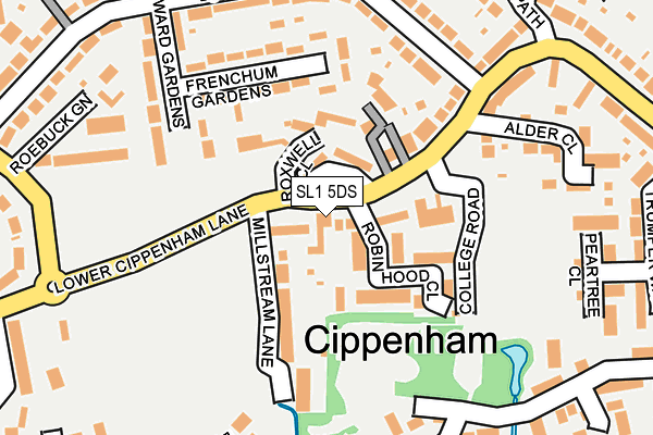 SL1 5DS map - OS OpenMap – Local (Ordnance Survey)
