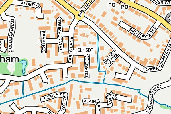 SL1 5DT map - OS OpenMap – Local (Ordnance Survey)