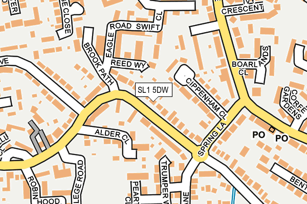 SL1 5DW map - OS OpenMap – Local (Ordnance Survey)