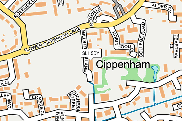 SL1 5DY map - OS OpenMap – Local (Ordnance Survey)