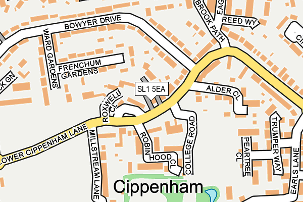 SL1 5EA map - OS OpenMap – Local (Ordnance Survey)