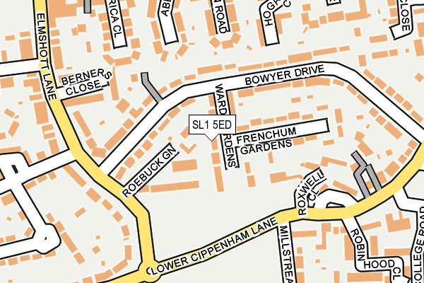 SL1 5ED map - OS OpenMap – Local (Ordnance Survey)