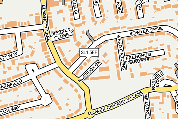 SL1 5EF map - OS OpenMap – Local (Ordnance Survey)