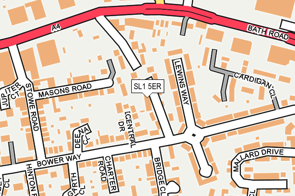 SL1 5ER map - OS OpenMap – Local (Ordnance Survey)