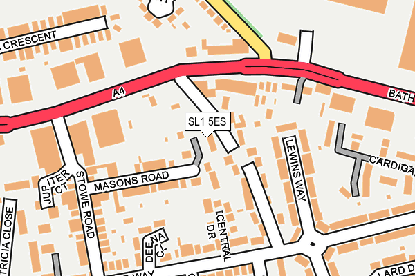 SL1 5ES map - OS OpenMap – Local (Ordnance Survey)
