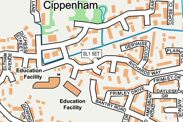 SL1 5ET map - OS OpenMap – Local (Ordnance Survey)