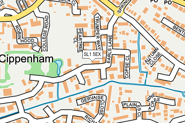 SL1 5EX map - OS OpenMap – Local (Ordnance Survey)