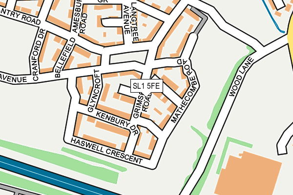 SL1 5FE map - OS OpenMap – Local (Ordnance Survey)