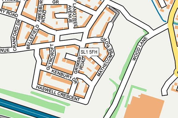 SL1 5FH map - OS OpenMap – Local (Ordnance Survey)