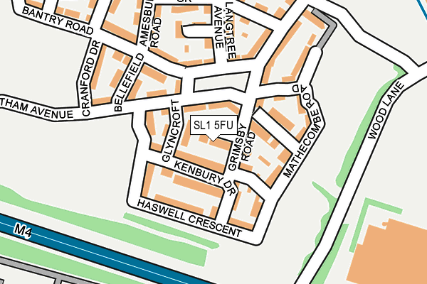 SL1 5FU map - OS OpenMap – Local (Ordnance Survey)