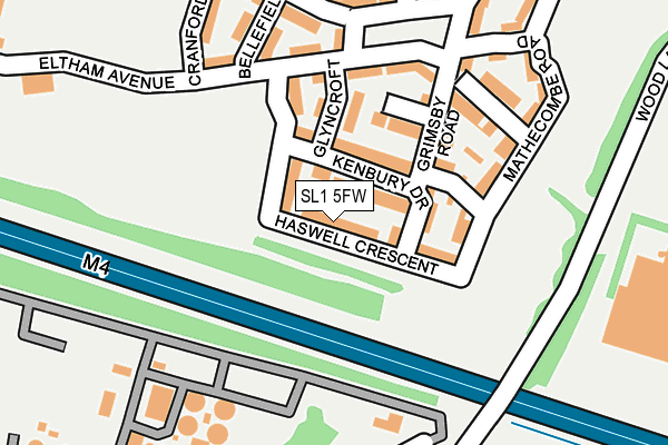SL1 5FW map - OS OpenMap – Local (Ordnance Survey)