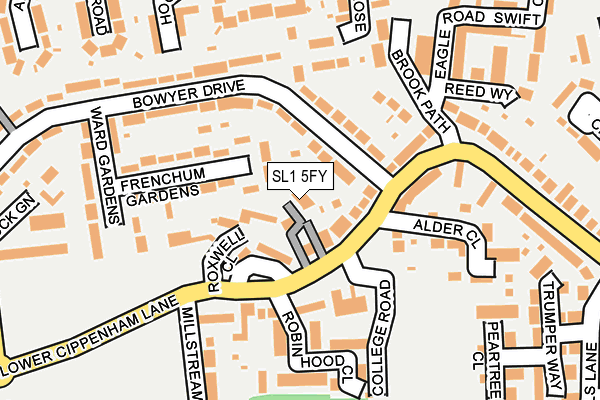 SL1 5FY map - OS OpenMap – Local (Ordnance Survey)