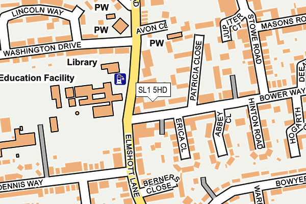 SL1 5HD map - OS OpenMap – Local (Ordnance Survey)