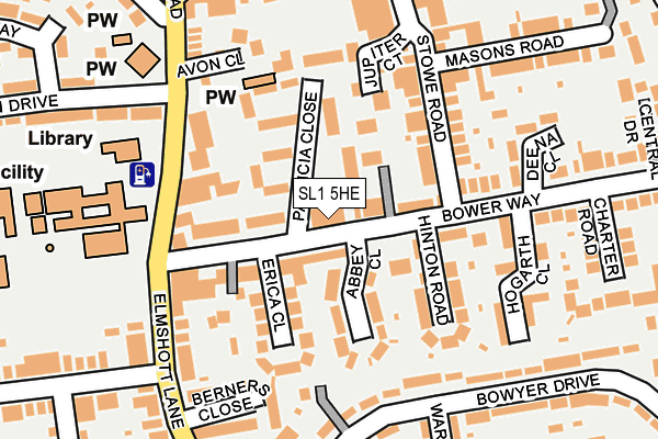 SL1 5HE map - OS OpenMap – Local (Ordnance Survey)