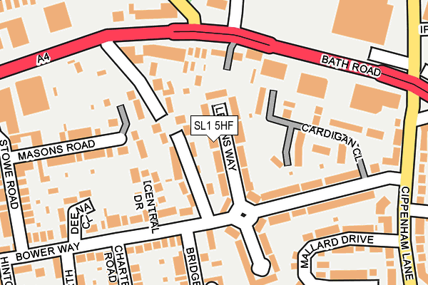 SL1 5HF map - OS OpenMap – Local (Ordnance Survey)