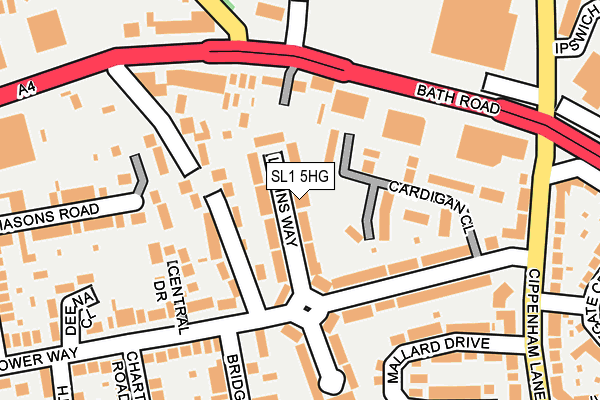 SL1 5HG map - OS OpenMap – Local (Ordnance Survey)