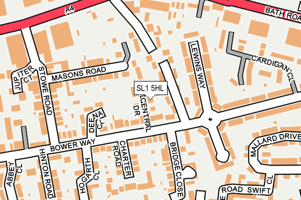 SL1 5HL map - OS OpenMap – Local (Ordnance Survey)