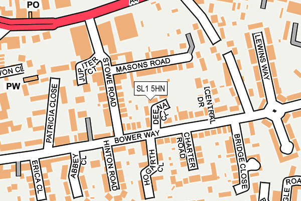 SL1 5HN map - OS OpenMap – Local (Ordnance Survey)