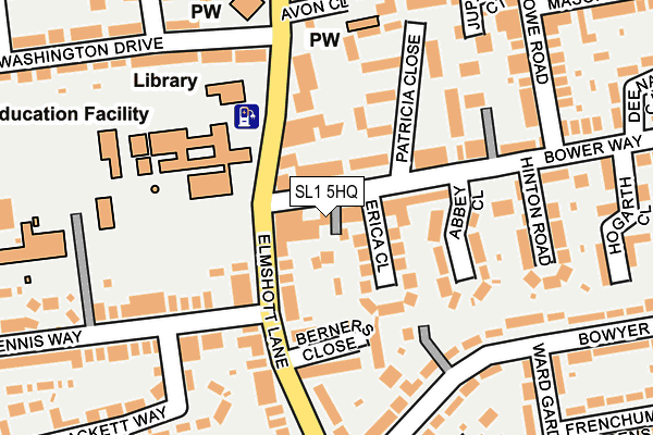 SL1 5HQ map - OS OpenMap – Local (Ordnance Survey)