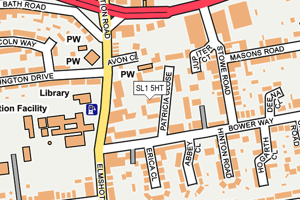 SL1 5HT map - OS OpenMap – Local (Ordnance Survey)