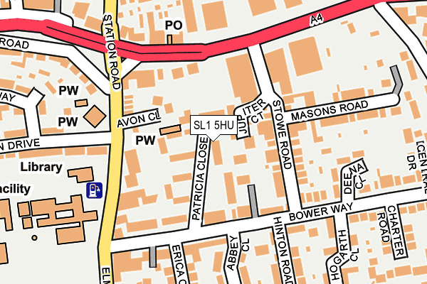 SL1 5HU map - OS OpenMap – Local (Ordnance Survey)