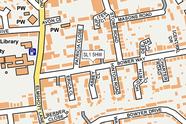 SL1 5HW map - OS OpenMap – Local (Ordnance Survey)