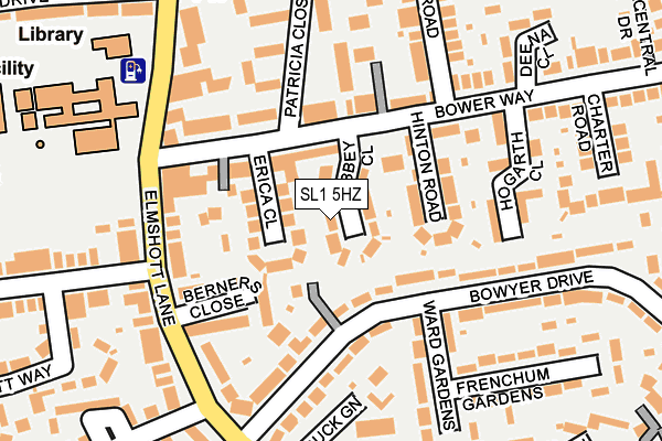 SL1 5HZ map - OS OpenMap – Local (Ordnance Survey)
